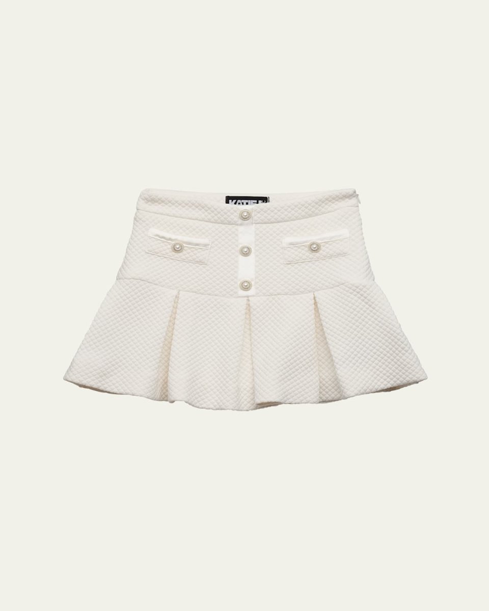 Girl's Teen Hattie Quilted Mini Skirt, Size S-
